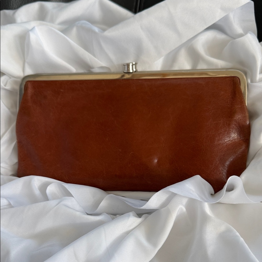 HOBO Rich Brown Leather Clutch